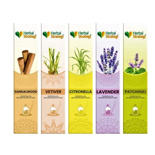 Natural Aromatic Incense Sticks (Agarbathi pack of 5)
